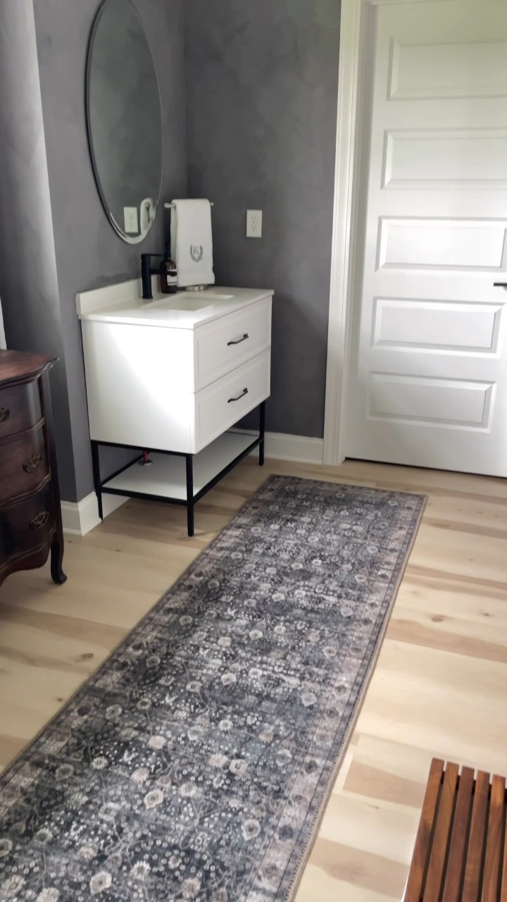 A look into our primary bathroom 🛁

Vintage decor. Bathroom decor. Vintage modern home decor. Bathroom rug. Bathroom ideas. 

#LTKFindsUnder50 #LTKVideo #LTKHome