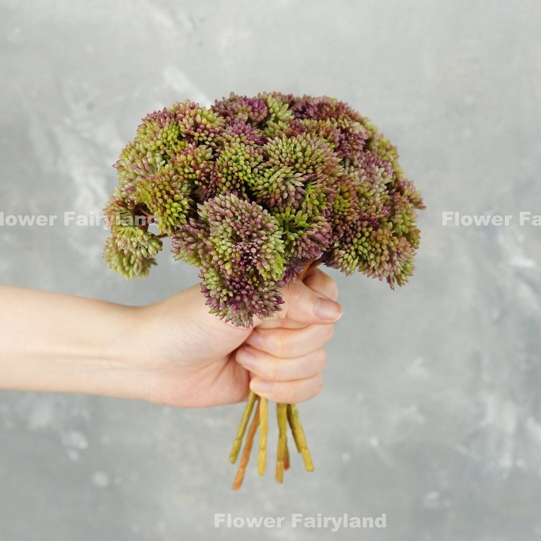 Real Touch Faux Sedum Cluster Stem | Artificial Plant | Wedding/home Decoration | DIY Project Sup... | Etsy (US)