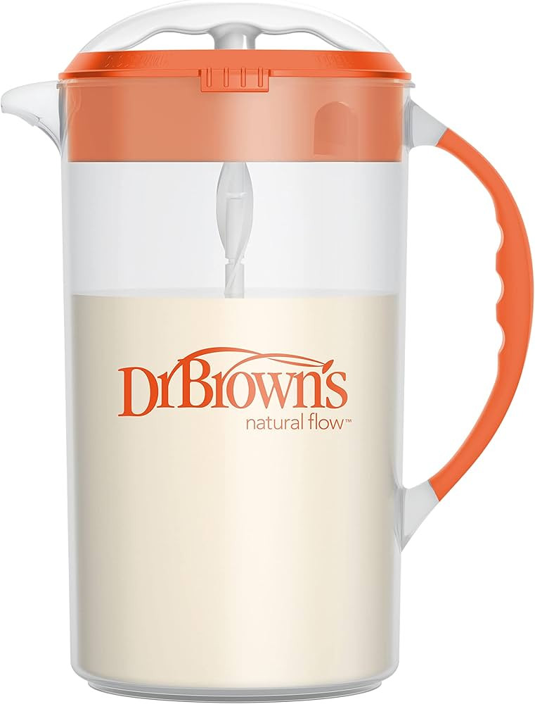 Dr. Brown's Baby Formula Mixing Pitcher with Adjustable Stopper, Locking Lid, & No Drip Spout, 32... | Amazon (US)