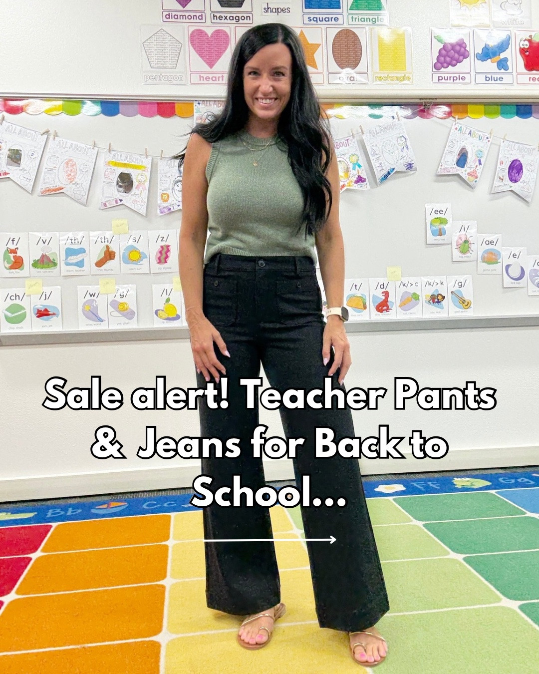 Teacher pants and jeans for back to school season— all on sale today!!
￼

#LTKootd