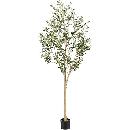 Realead 6ft Artificial Olive Tree, Tall Faux Olive Tree Plants, Fake Potted Olive Silk Tree with ... | Amazon (US)