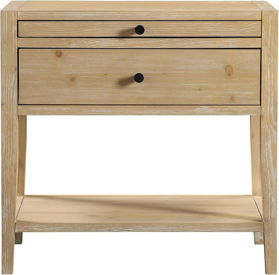Modern Nightstand with Drawer Storage, Farmhouse Bedside Table Stand for Bedroom, Versatile Night... | Amazon (US)