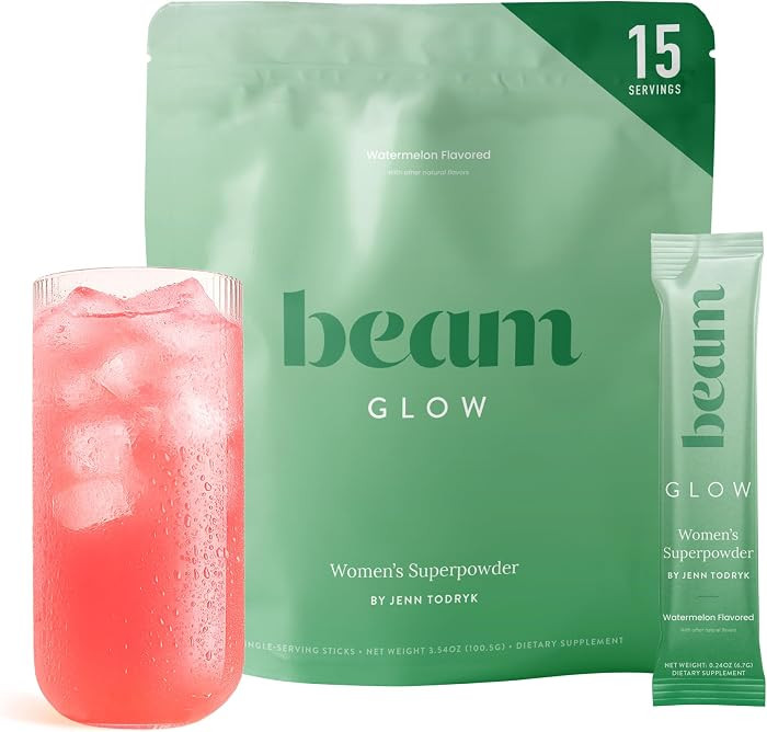 BEAM Glow Women's Wellness Supplement, Cortisol Support with Ashwagandha for Women, Daily Vitamin... | Amazon (US)