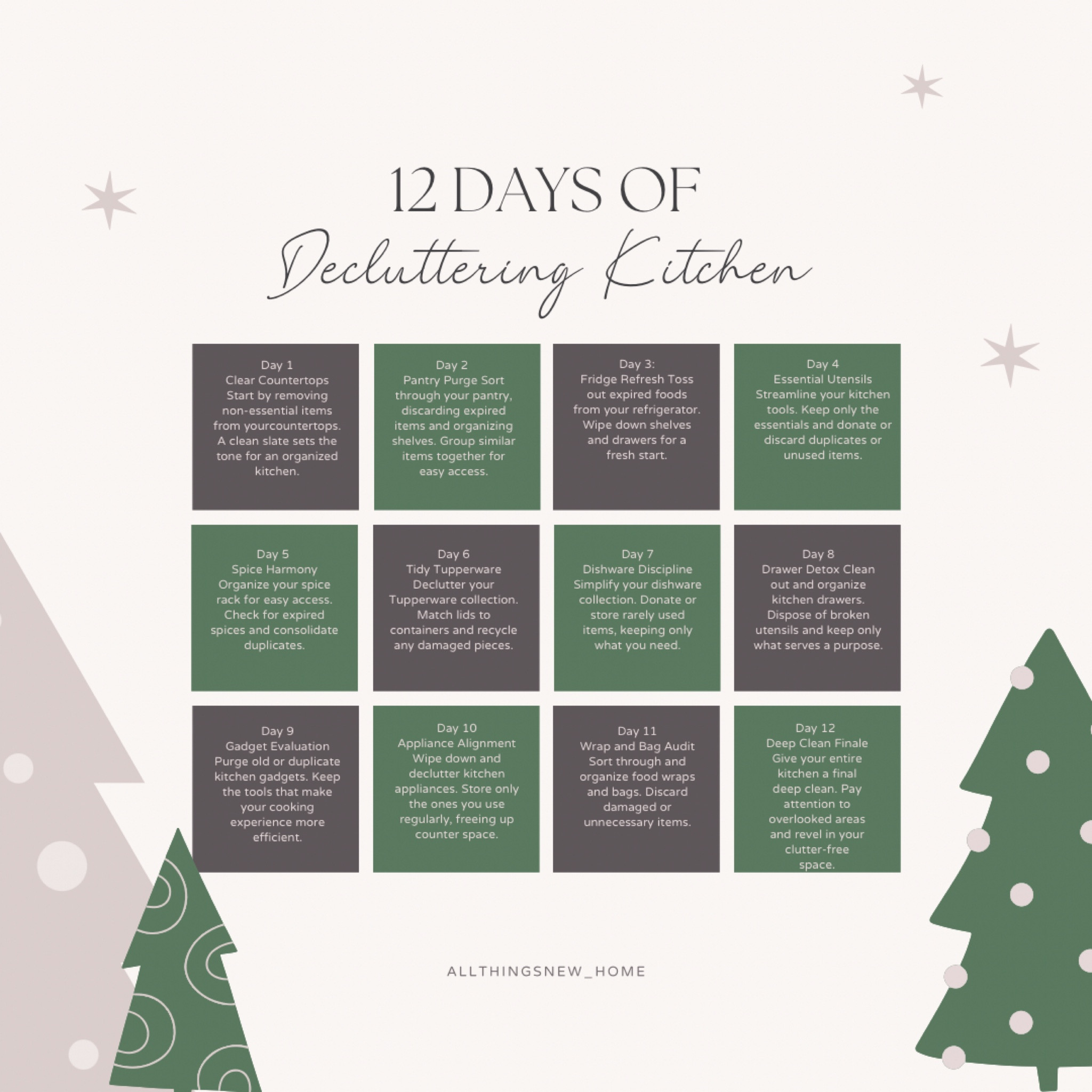 12 days of decluttering kitchen guide

#LTKSeasonal #LTKHoliday #LTKhome
