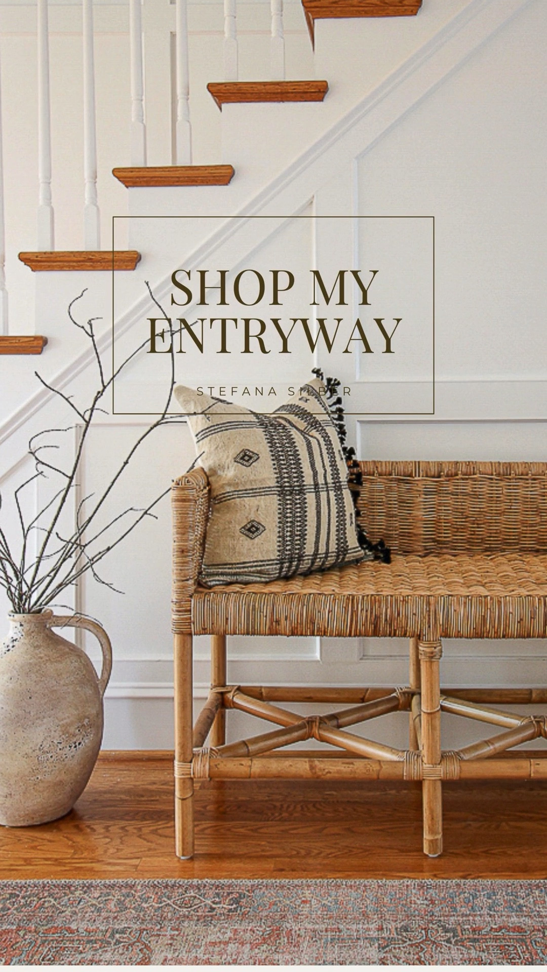 Entryway decor in my home 

Serena and Lily bench, Pottery Barn vase, McGee and Co console table, Target, Amazonn

#LTKOver40 #LTKStyleTip #LTKHome