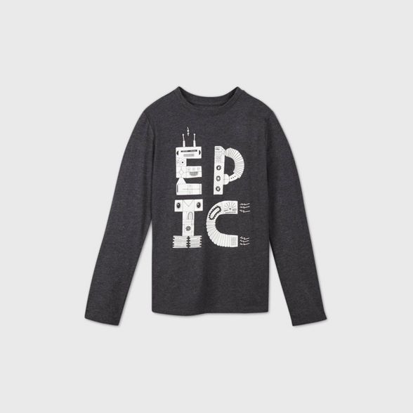 Boys' Long Sleeve Epic Graphic T-Shirt - Cat & Jack™ Black | Target