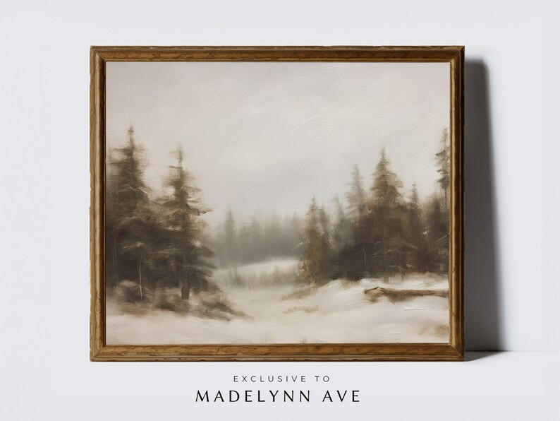 Modern Pine Trees Print Trees Oil Painting Oil Painting - Etsy | Etsy (US)