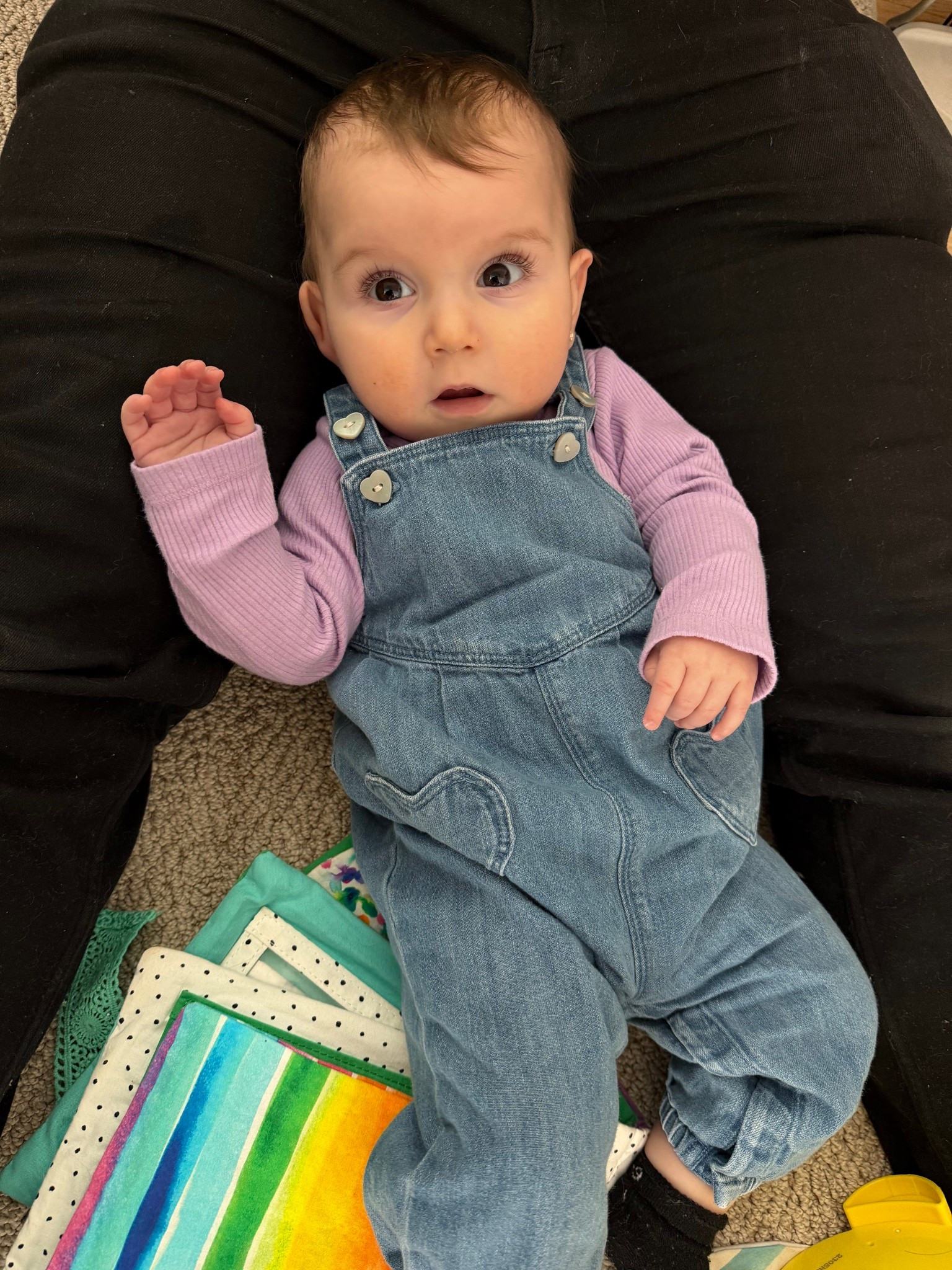 Will do thirty snap buttons on the leg of a pair of baby overalls if it means they look this cute!