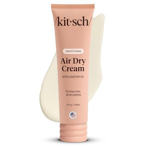 Kitsch Smoothing Air Dry Cream for Hair – Frizz Control Hair Care Product with Castor Oil & Coconut Oil – Weightless Styling Cream - Enhances Natural Texture Appearance, 24-Hour Smooth Finish – 5 oz | Amazon (US)