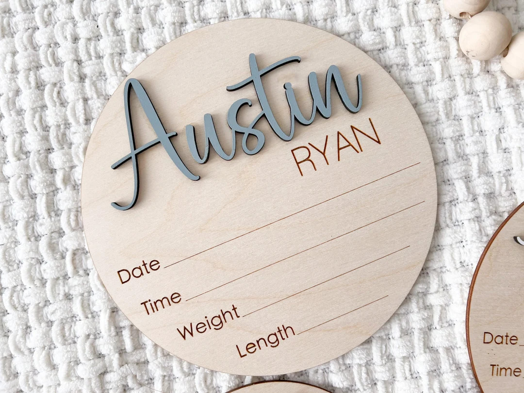 Birth Announcement Sign for Hospital, Baby Announcement Name Sign for Hospital, Name Plate Announ... | Etsy (US)