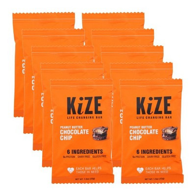 Kize Peanut Butter Chocolate Chip Energy Bar - 10 bars, 1.5 oz | Target
