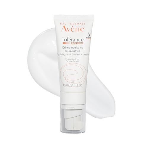 Avène Tolerance Control Soothing Skin Recovery Cream, for Hypersensitive Dry Skin, Restores Skin Barrier, Calms sensations of skin discomfort, Sterile Pump, Face Moisturizer, Fragrance-Free 1.3 Fl Oz | Amazon (US)