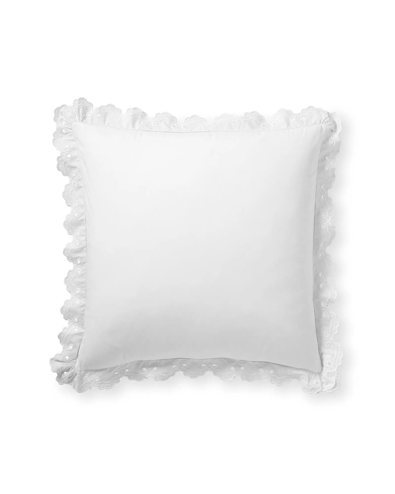 Antibes Eyelet Percale Sham | Serena and Lily