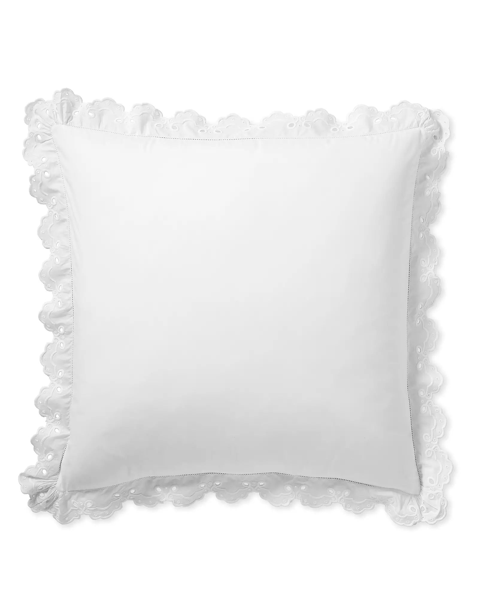 Antibes Eyelet Percale Sham | Serena and Lily