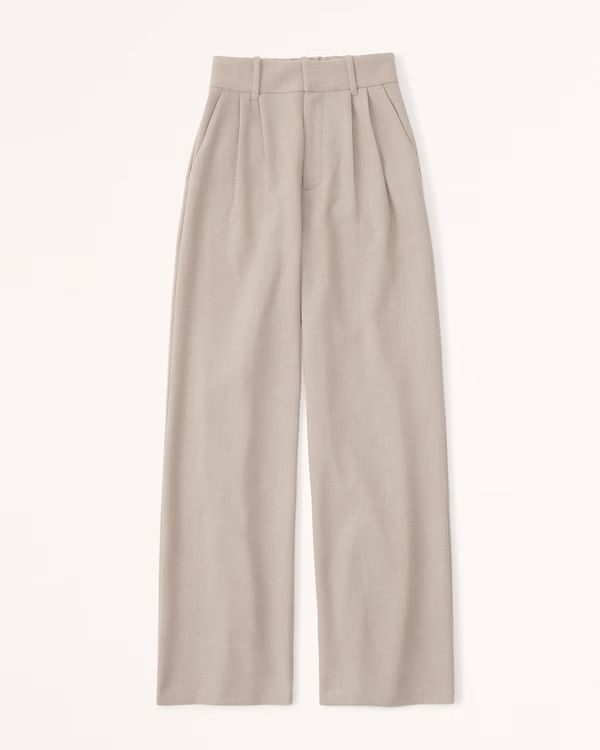 Tailored Wide Leg Pants | Abercrombie & Fitch (US)