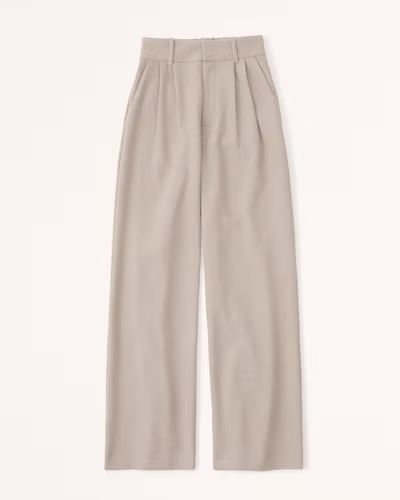 Women's Tailored Wide Leg Pants | Women's Bottoms | Abercrombie.com | Abercrombie & Fitch (US)