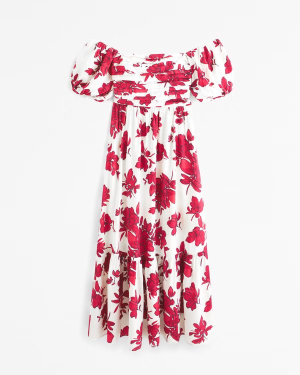 The A&F Emerson Off-The-Shoulder Maxi Dress | Abercrombie & Fitch (US)