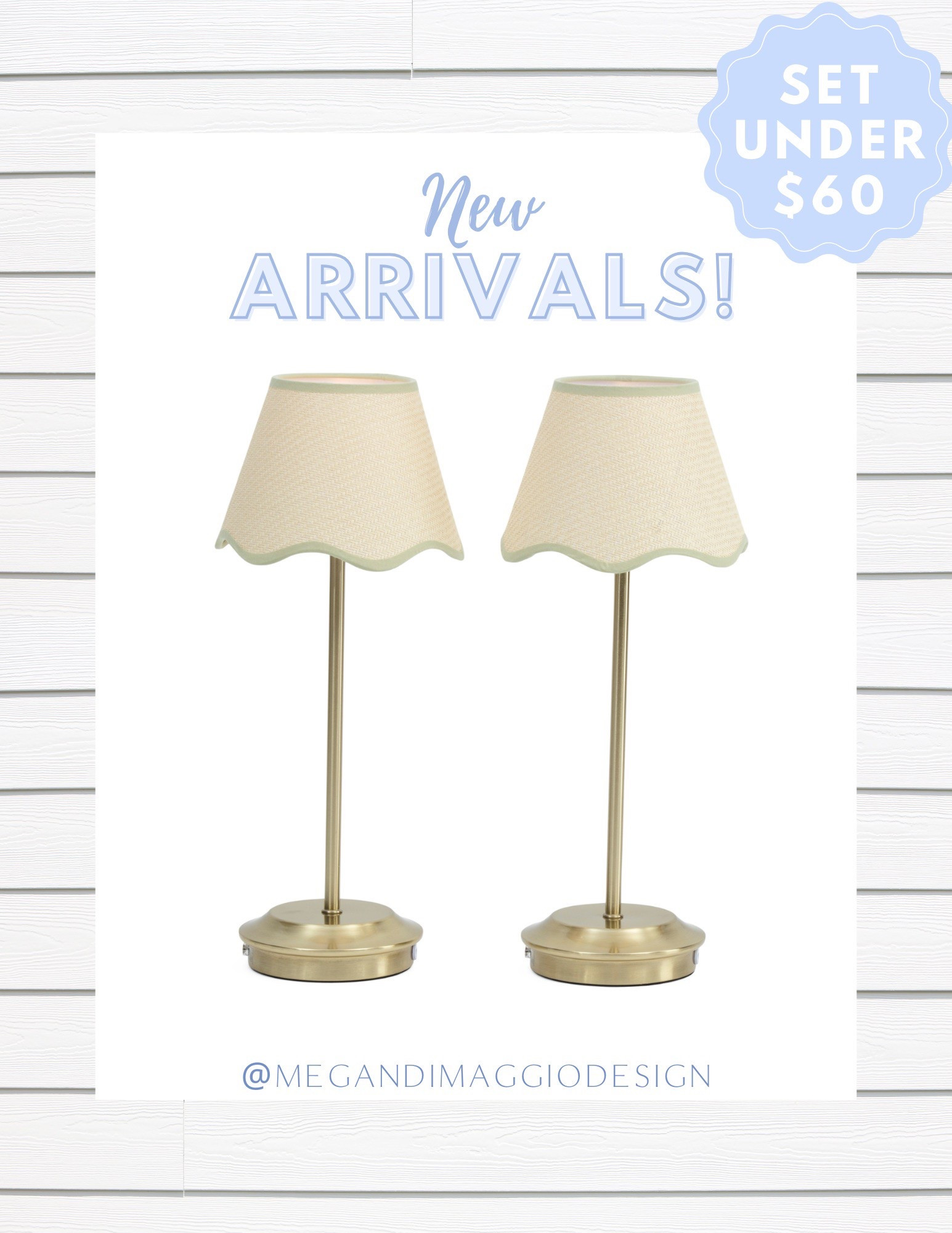 Brand new rechargeable lamp set!! 🤩 love the scalloped shade with the green trim! Snag this set for under $60!

#LTKHome #LTKSaleAlert #LTKFindsUnder100