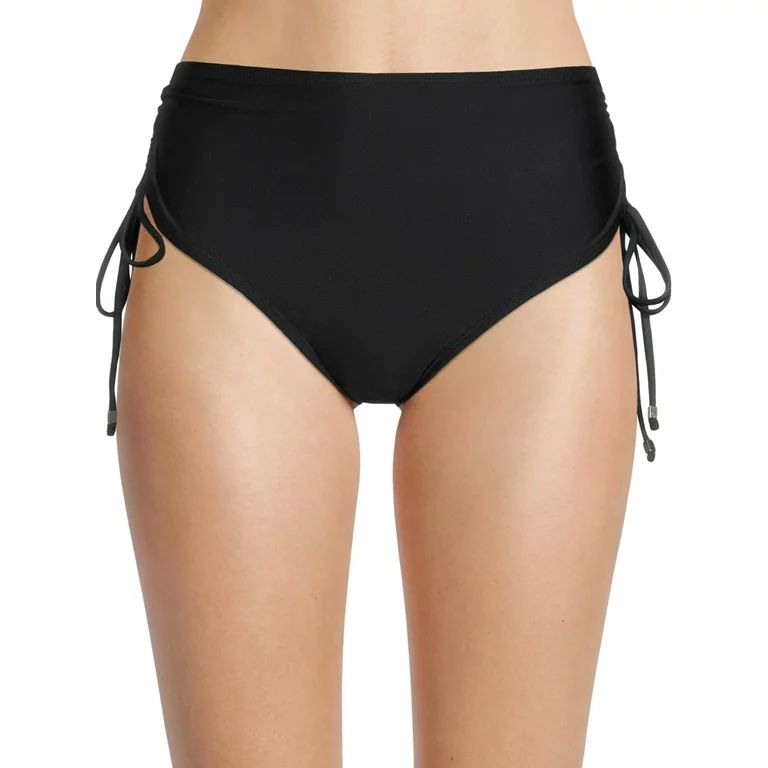 Time and Tru Women’s Ruched High Waisted Swimsuit Bottoms - Walmart.com | Walmart (US)