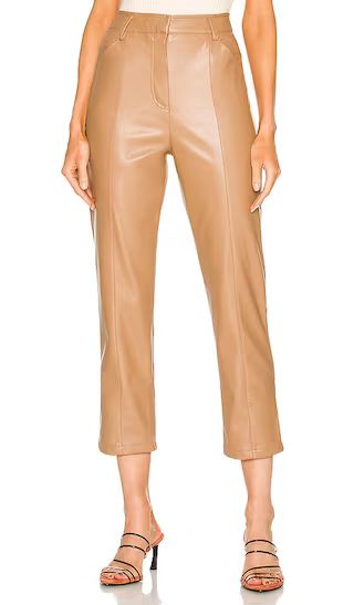 Jen Vegan Leather Trousers in Cognac | Revolve Clothing (Global)