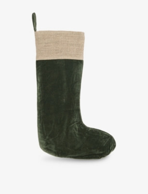 Stocking Cotton-And-Linen Christmas Decoration 52cm | Selfridges