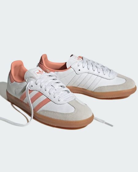 Sambas.  New color all sizes available and a steal at $100 
Love the pink detailing and the contrast of the different color stripes (inside vs out )  + the clay suede 

#LTKFind #LTKSeasonal #LTKunder100