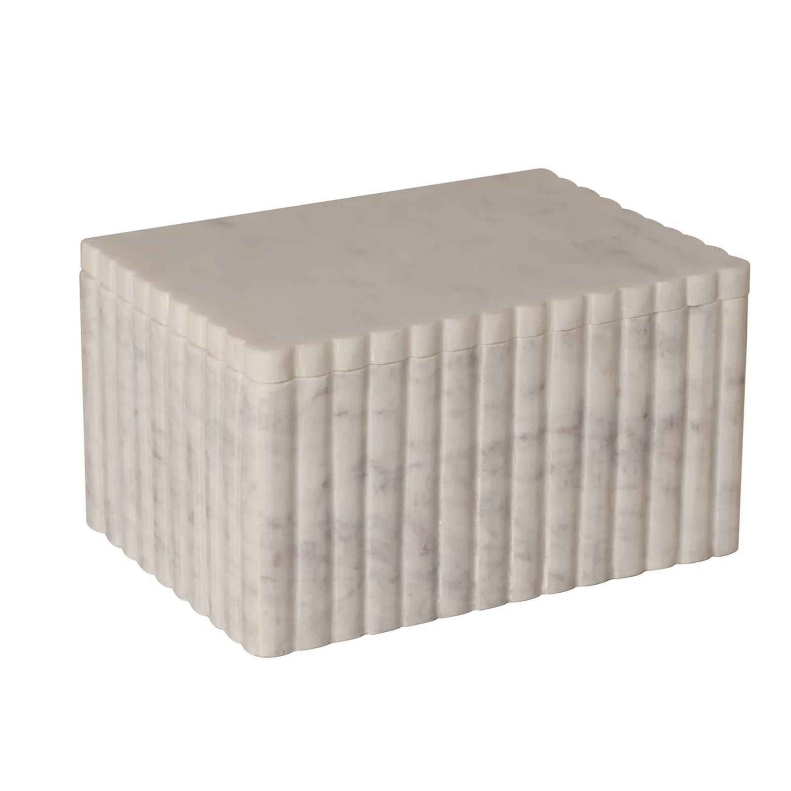 Marble Stone Fluted Decorative Box | Kohl's