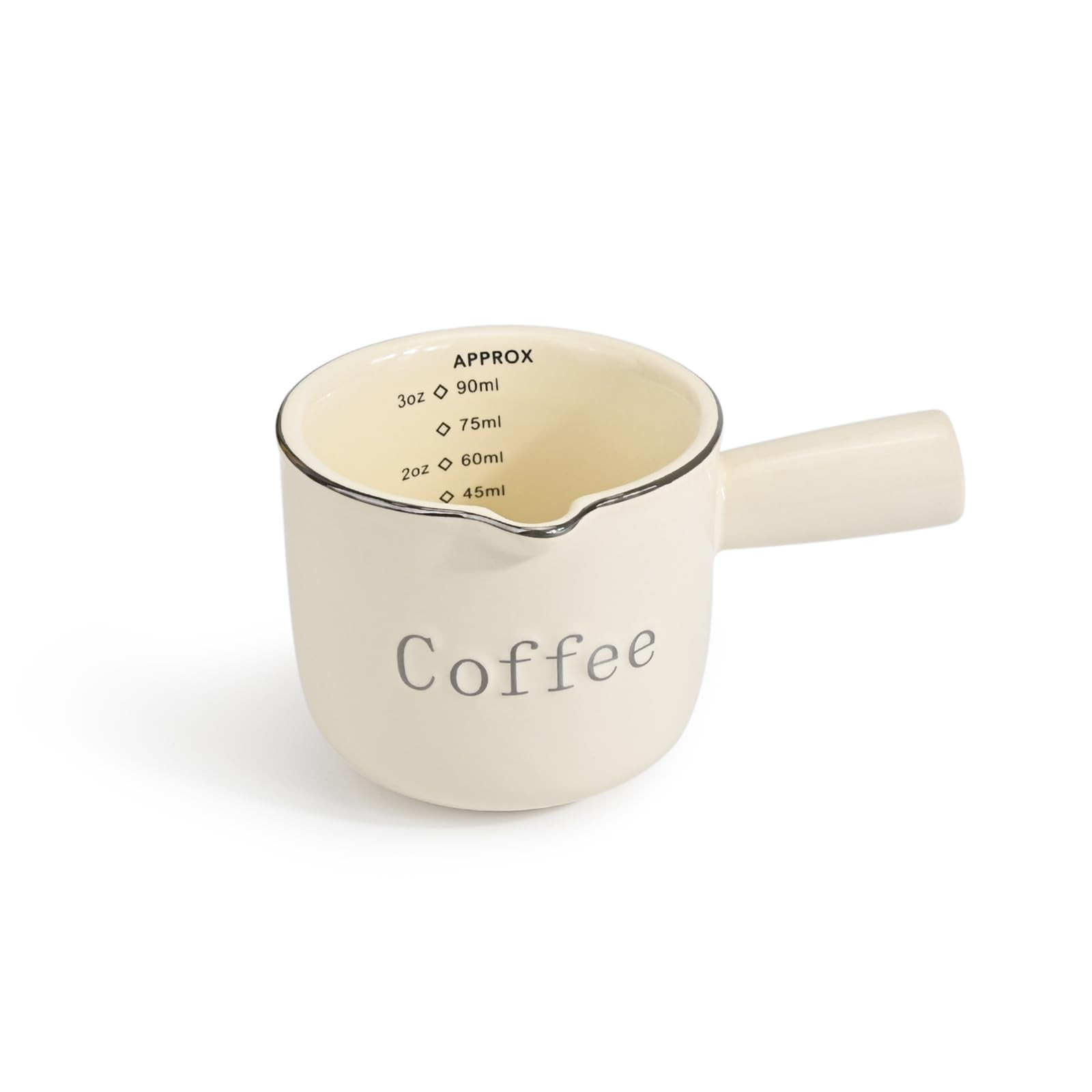 Koythin Espresso Measuring Cup, Ceramic Pitcher Milk Mug, Espresso Cups with Handle, Espresso Sho... | Amazon (US)