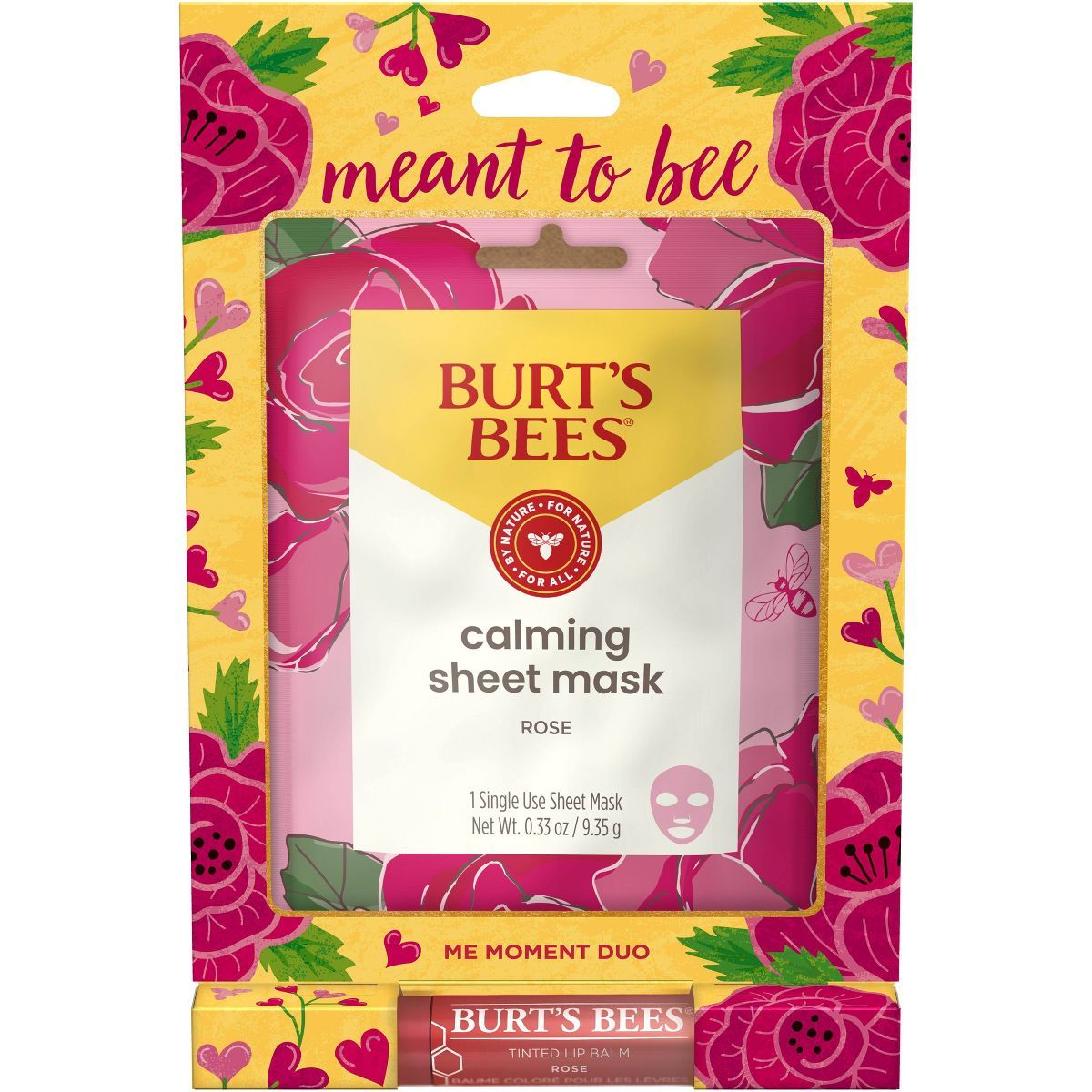 Burt's Bees Valentines Day Sheet Mask and Tinted Lip Balm Set - 2ct | Target