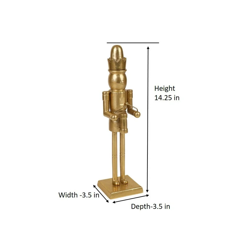 Decorative Christmas Drummer Nutcracker, Gold, 14.3", by Holiday Time | Walmart (US)