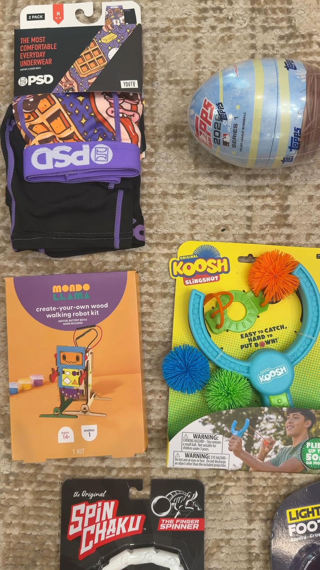 7-10 year old boy Easter basket stuffer ideas! 
(Mondo llama robot was on clearance at Target, no longer online) 
