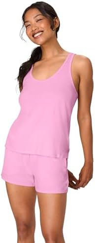 Hanes Women's Pajamas Set, Originals Comfywear Tank Top & Boxer Shorts Pajamas for Women Set, Lou... | Amazon (US)