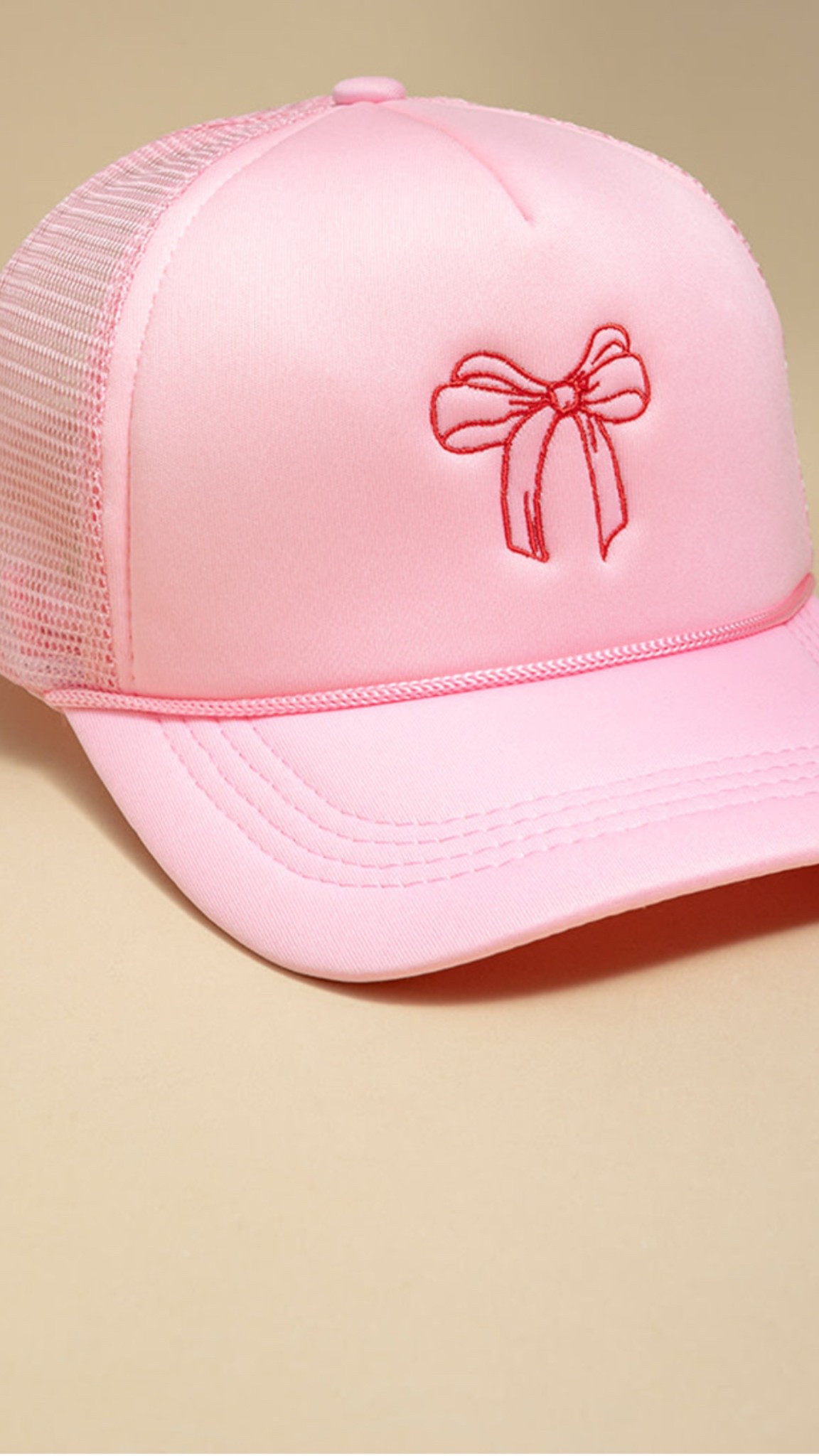 Pink trucker hat with a red bow

#LTKFindsUnder50 #LTKBeauty #LTKStyleTip