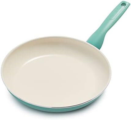 GreenPan Rio Healthy Ceramic Nonstick 10" Frying Pan Skillet, PFAS-Free, Dishwasher Safe, Turquoi... | Amazon (US)