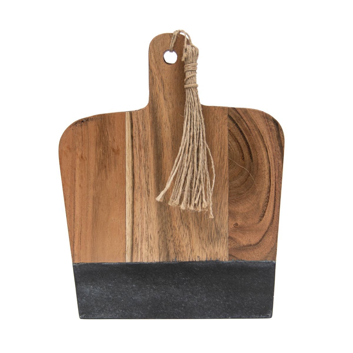 Small Black Wood, Marble & Jute Cutting Board - Foreside Home & Garden | Target