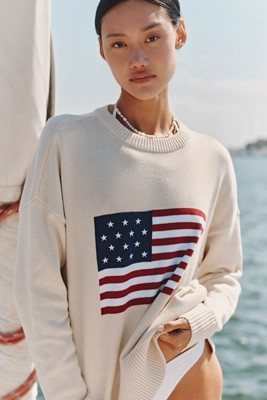 Beach Riot x Anthropologie Callie Americana Sweater | Anthropologie (US)