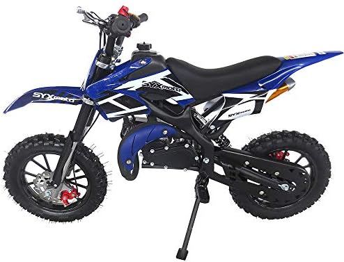 SYX MOTO Kids Dirt Bike Holeshot 50cc Gas Power Mini Dirt Bike (Blue) | Amazon (US)