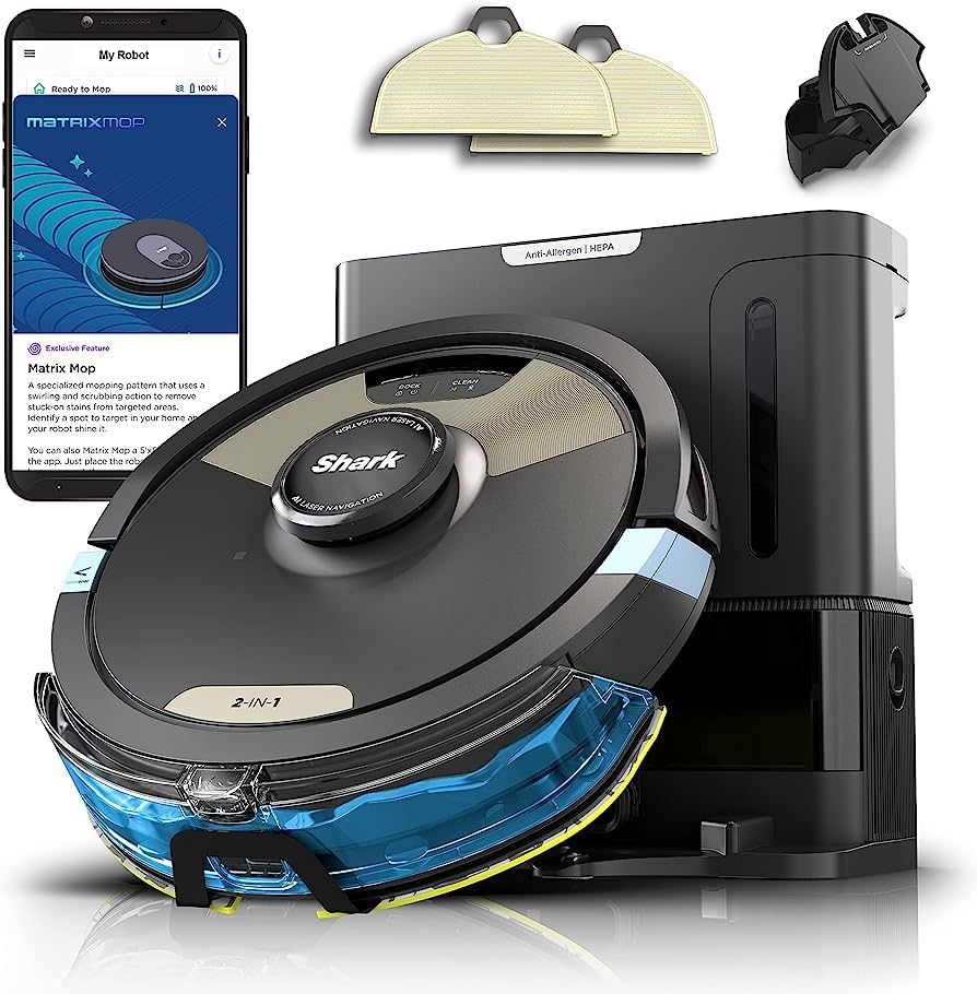 Shark AI Ultra 2-in-1 Robot Vacuum & Mop with Sonic Mopping, Matrix Clean, Home Mapping, HEPA Bag... | Amazon (US)