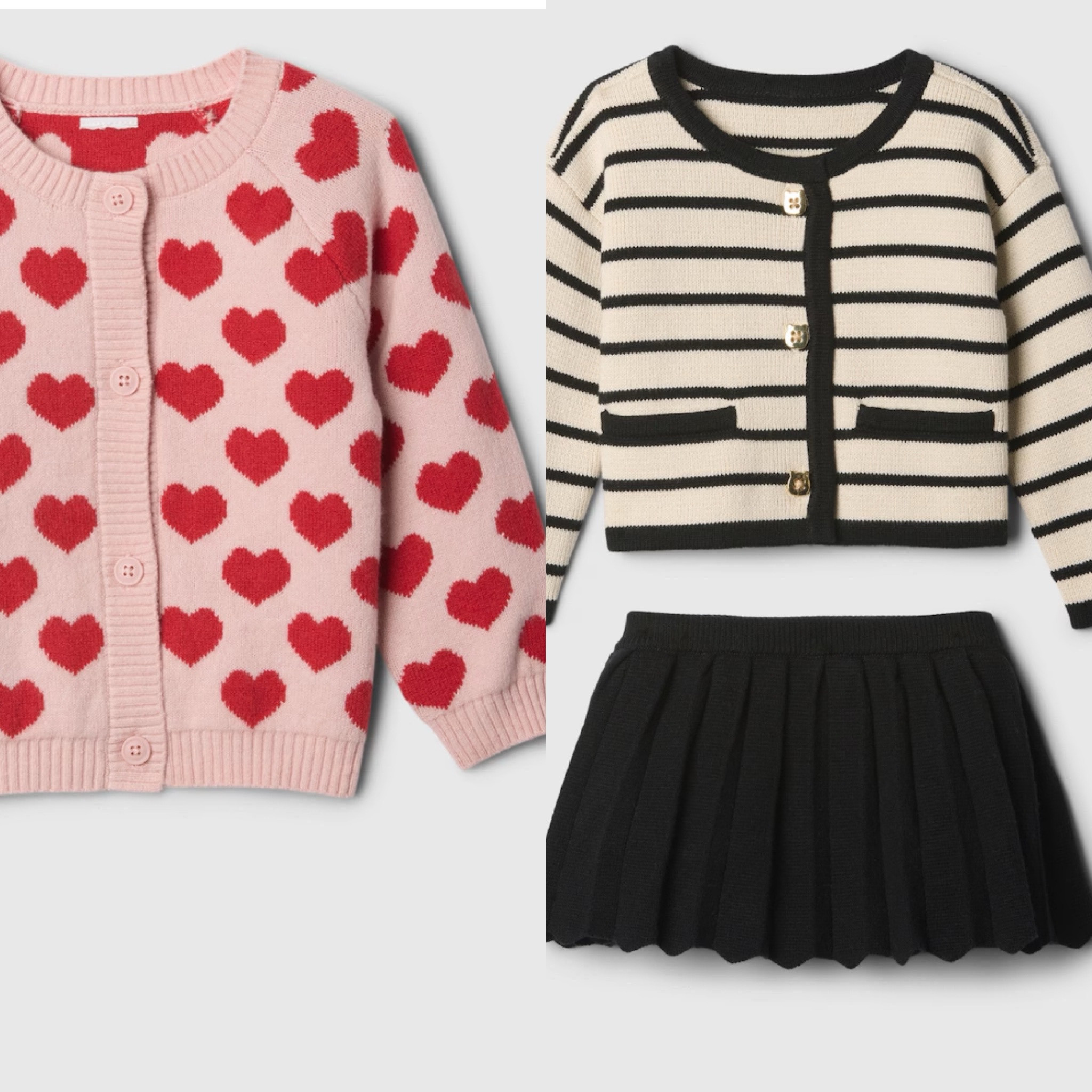 50% off baby girl, heart sweater, Valentine’s Day, striped cropped jacket, black skirt, obsessed! 

#LTKBaby #LTKSaleAlert #LTKFindsUnder50