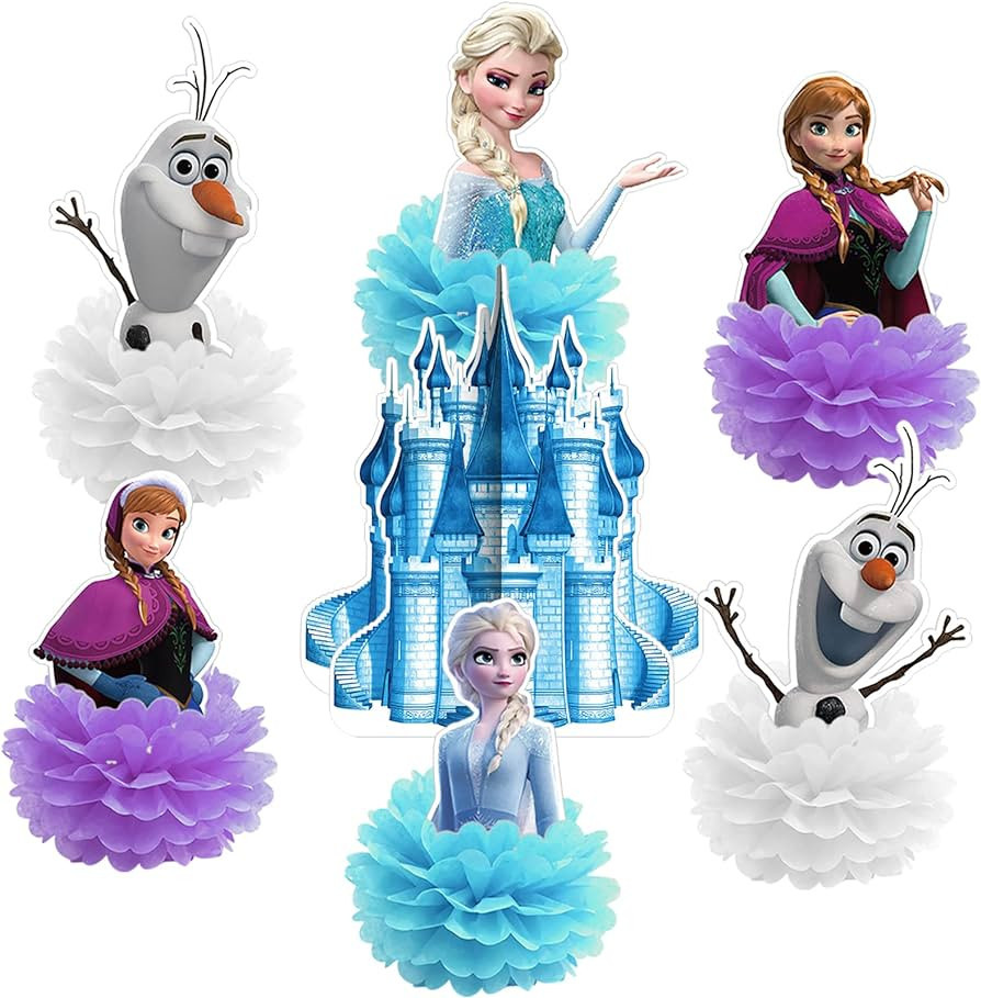 Frozen Honeycomb Centerpieces Table Decorations, Snow Princess Birthday Party Supplies, Frozen Pa... | Amazon (US)