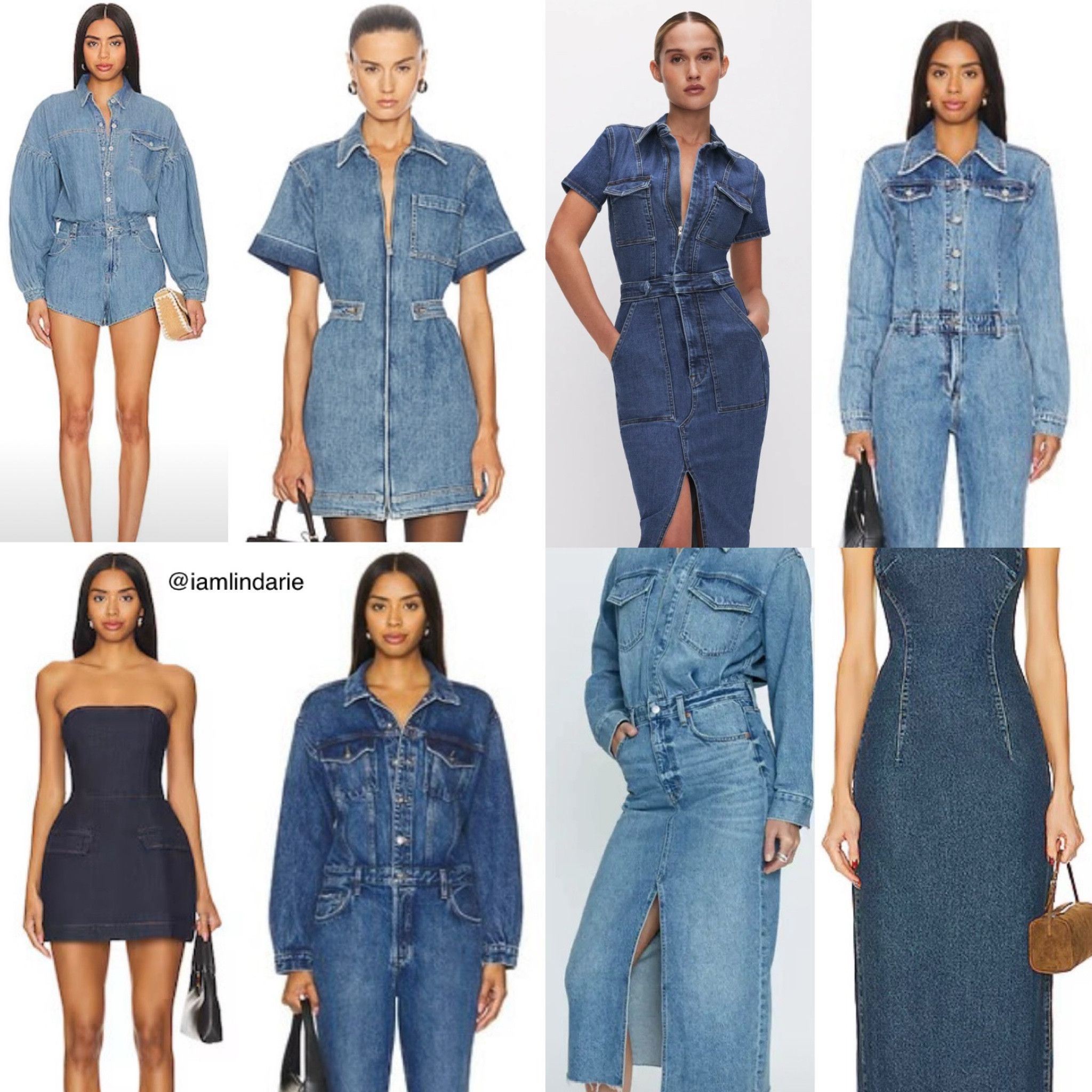Denim Edit-Jumpsuits; Dresses