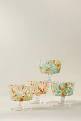 Float Dessert Coupe Glasses, Set of 4 | Anthropologie (US)