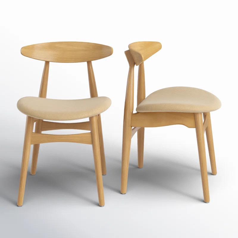 Gallman Fabric Upholstered Solid Wood Side Chair (Set of 2) | Wayfair North America