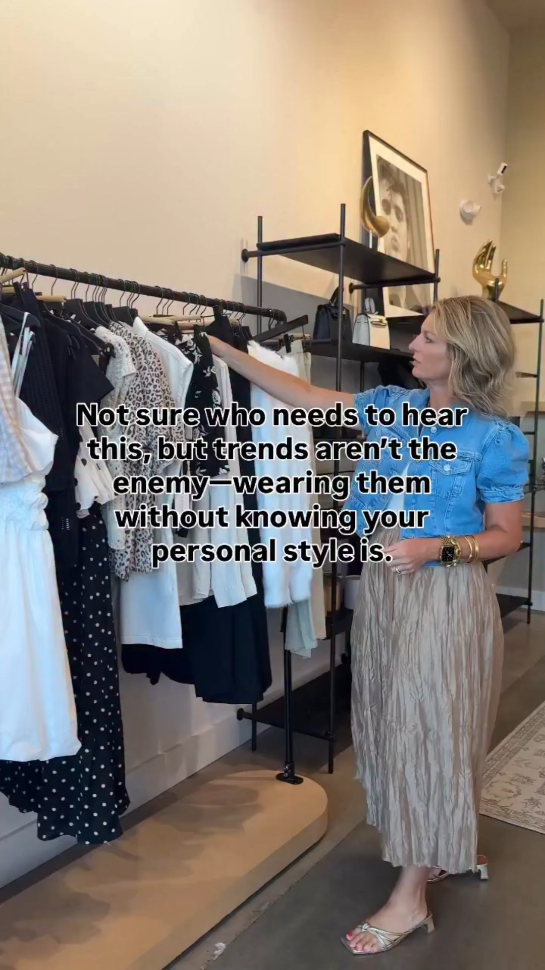 Trends aren’t the problem — confusion is. 👏

When you chase every new trend without understanding your personal style, you end up with a closet full of mismatched pieces that don’t feel like you. That’s why even the most “on-trend” wardrobes can still feel off.

The secret? Learn which trends actually align with your lifestyle, your shape, and your vibe — then make them your own. That’s exactly what we help our clients discover during our Styling Sessions.

👗 Let’s make trends work for you — not against you. Tap the link in bio to book your session.