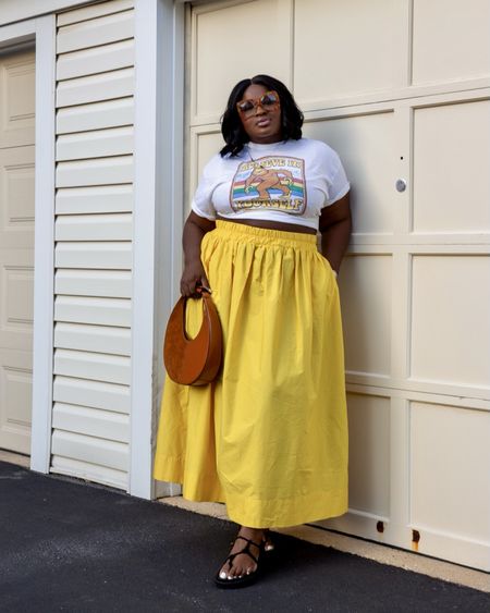 Maxi skirt + graphic tee a killer summer combo speaking of graphic tee this one is on sale for like $6 @walmartfashion I linked it + other Walmart deals not to miss - ps I’m wearing an 18 in the skirt & 3 X in the tee true size 1X I wanted it oversized for another look #festivaloutfit #walmartfashion Walmart finds 

#LTKStyleTip #LTKSummerSales #LTKFindsUnder50