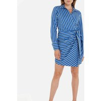 Tommy Hilfiger Co Stripe Short Wrap Cotton Shirt Dress - IT 38/UK 10 | The Hut (Global)