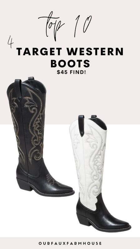 Target Western Boots!! Tall cowboy boots for under $50! 

#LTKfindsunder50 #LTKstyletip