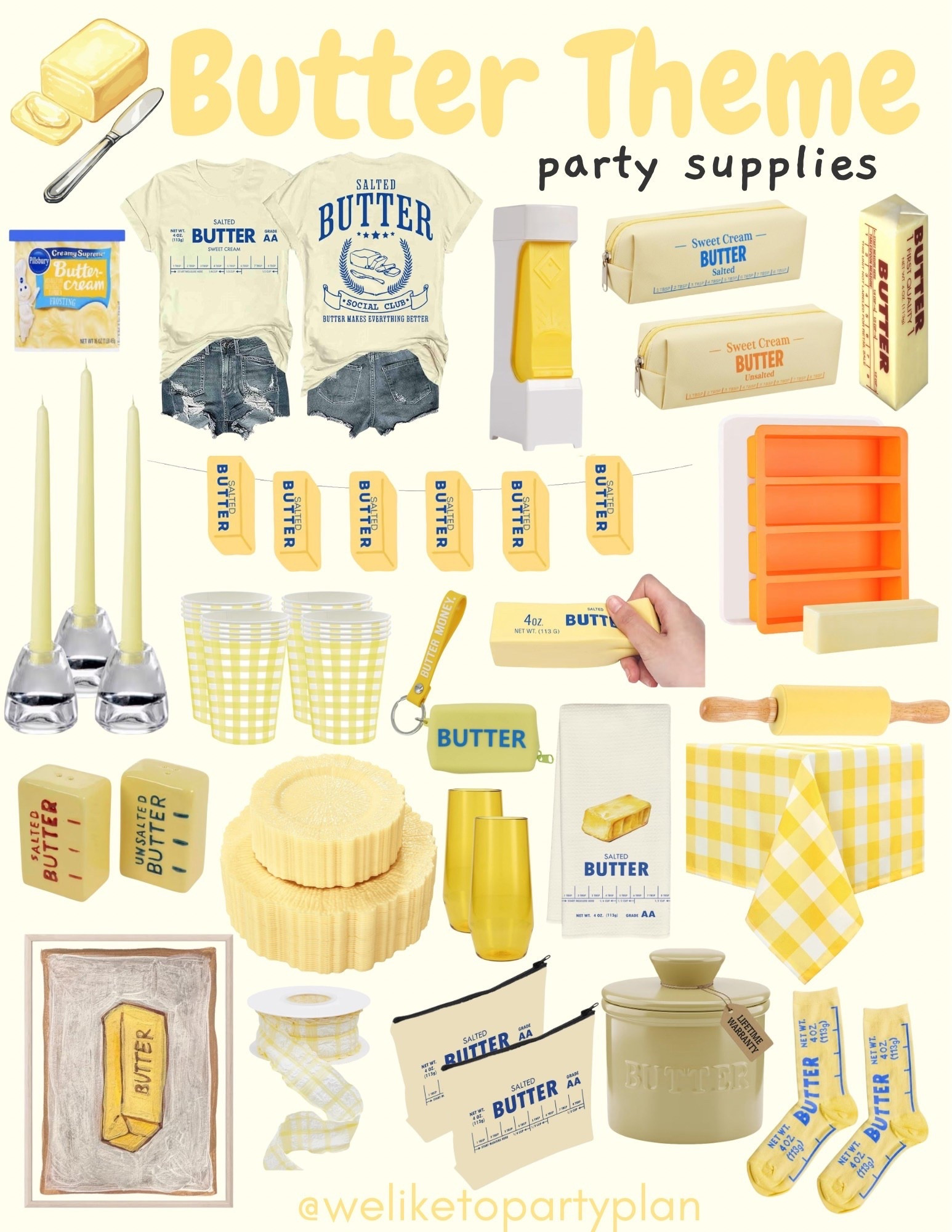 Butter Believe It Theme Party Supplies 🧈💛🧈