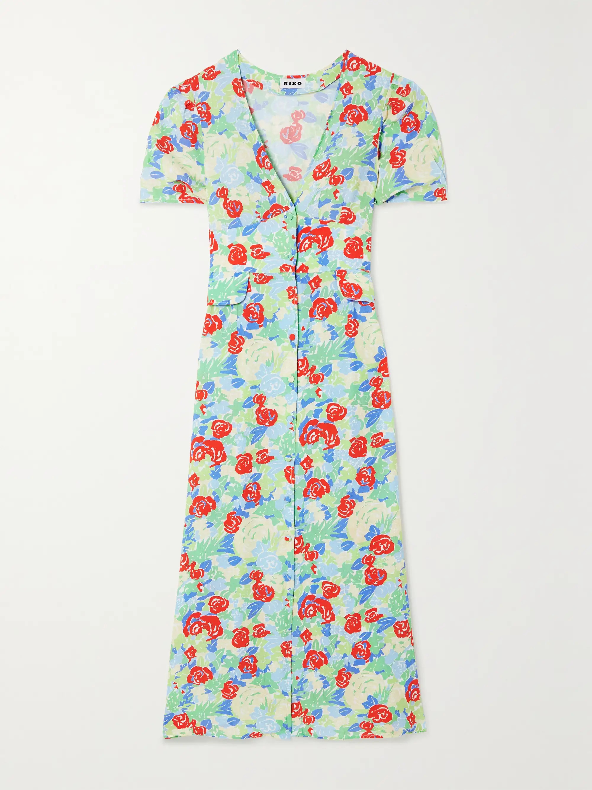 Jackson floral-print crepe midi dress | NET-A-PORTER (US)