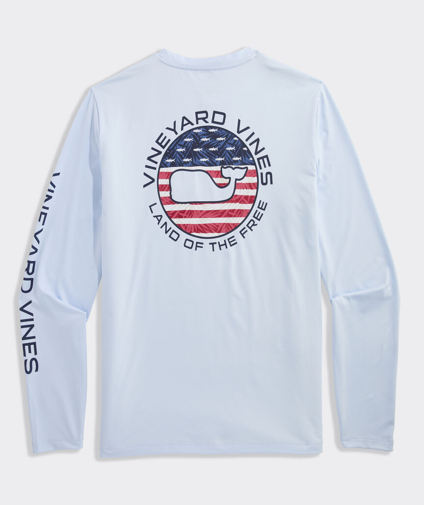 Performance American Dot Long-Sleeve Harbor Tee | vineyard vines